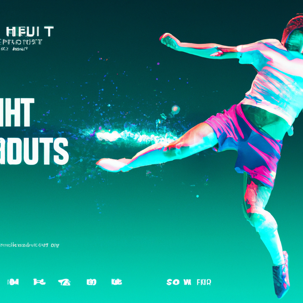 Athlete in mid-leap, retro-arcade color grading